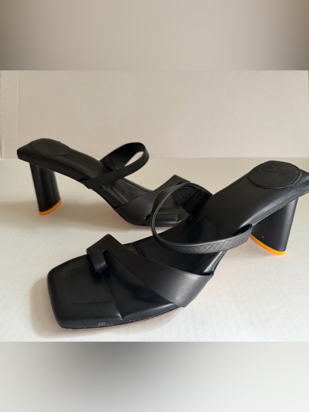 Women’s Oncept Monaco Black Strappy Square-Toe Heeled Sandals